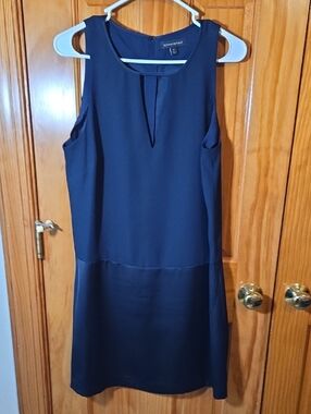 Banana Republic Navy Sleeveless Midi Shift Dress